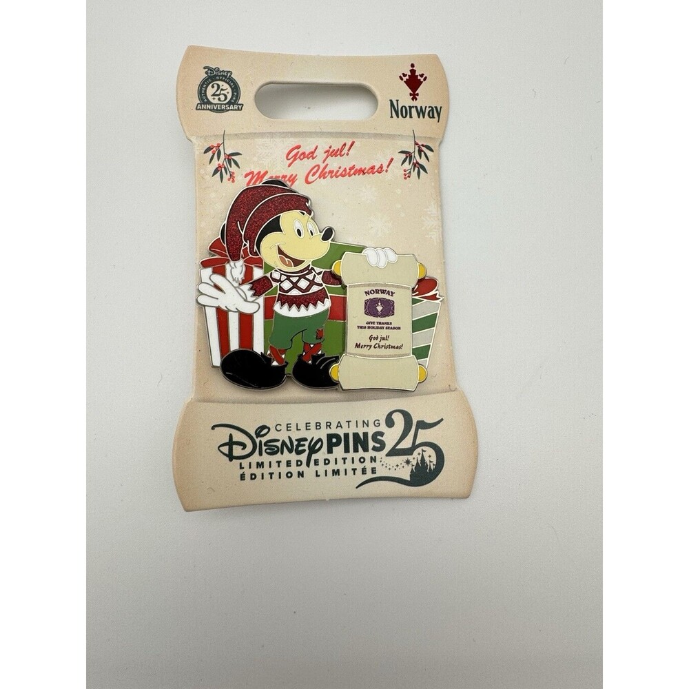 Disney Parks 2025 Santa Mickey Norway Christmas Holiday Pin LE 2000